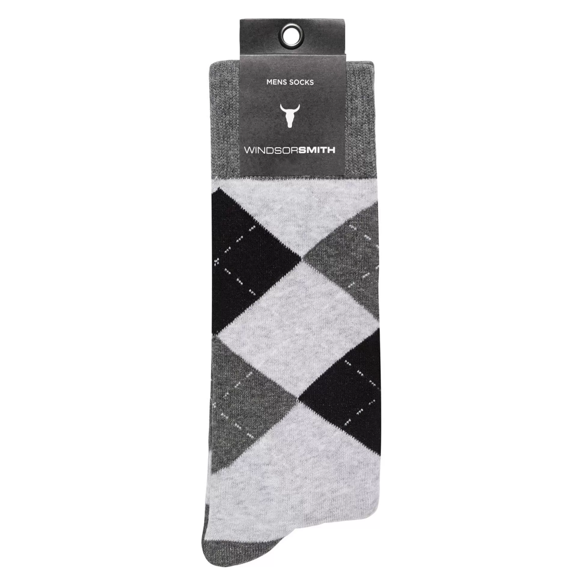 Man Windsor Smith Wallets & Accessories*Argyle Men'S Dress Sock Grey Marle