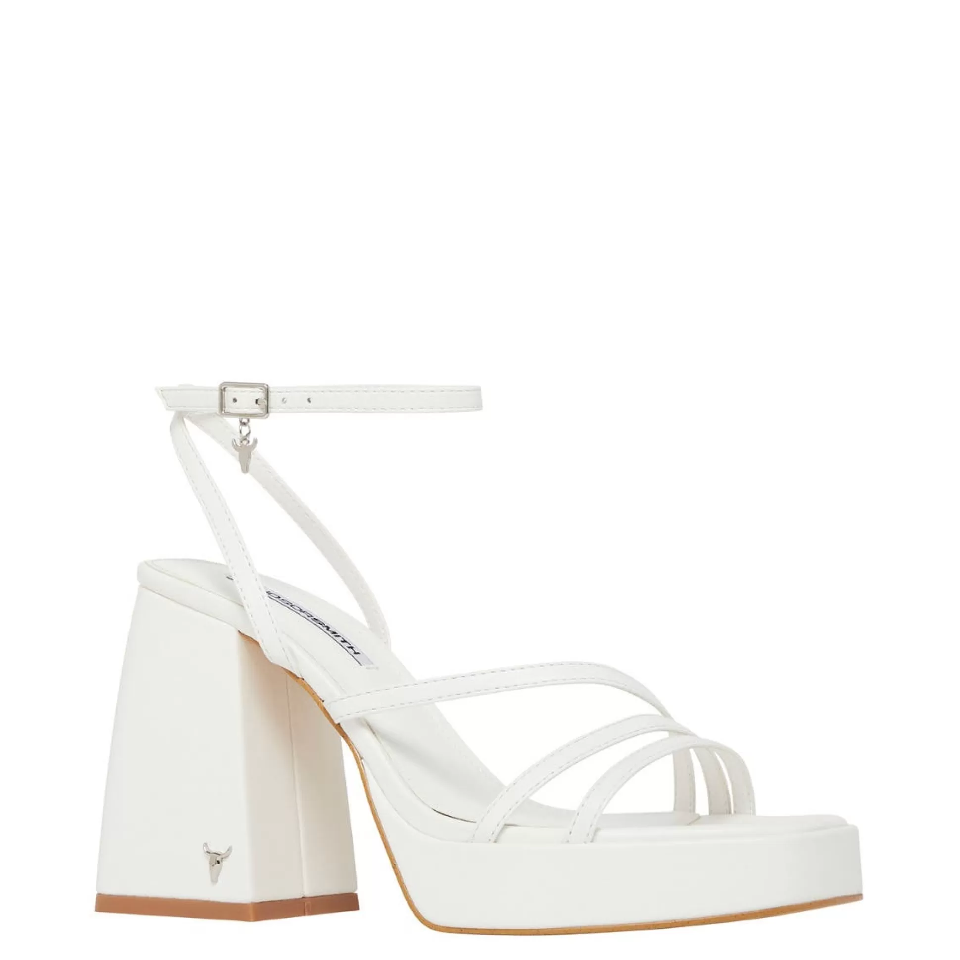 Woman Windsor Smith Platform Heels*Charms White Leather Heel