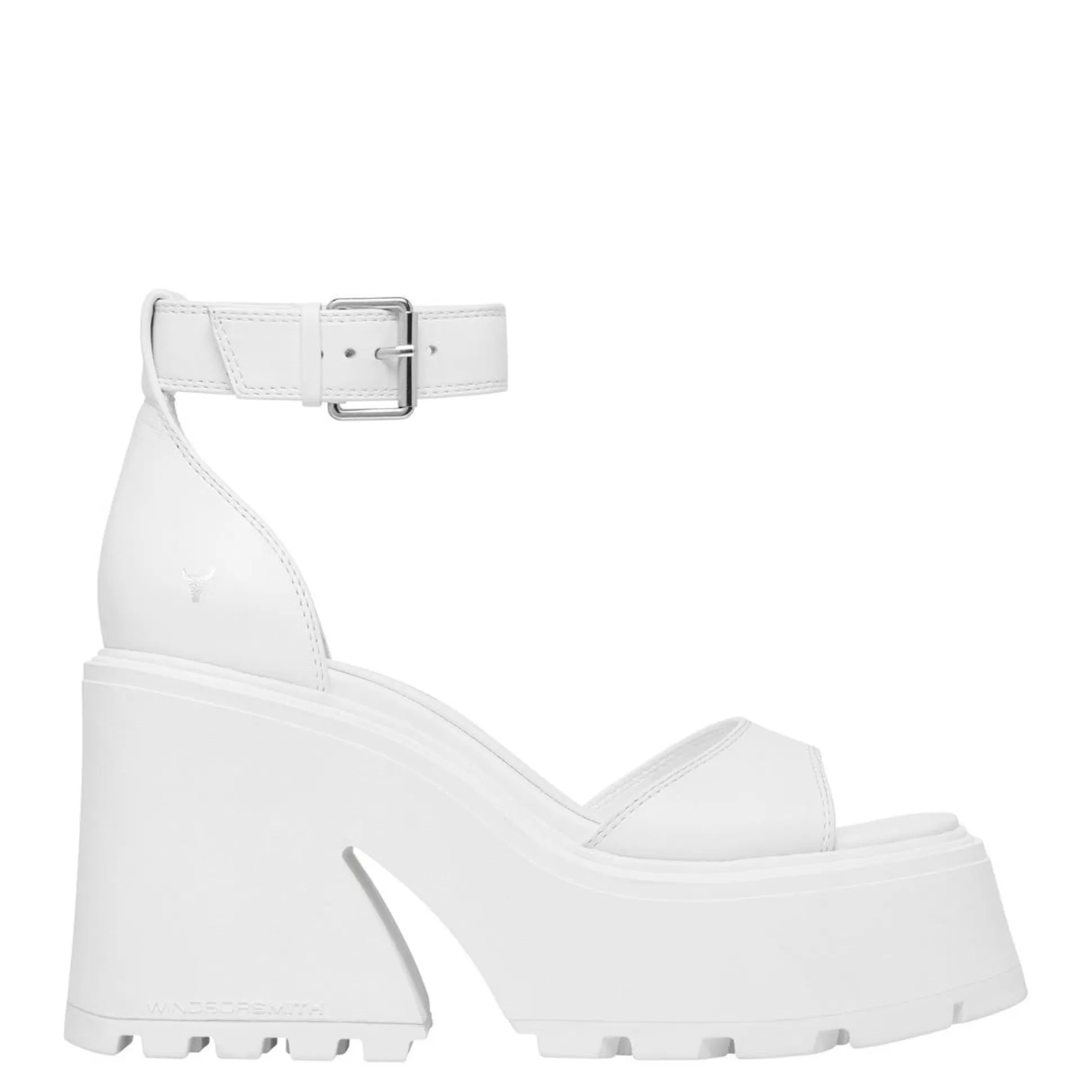 Woman Windsor Smith Platform Heels*Flaws White Leather Sandal