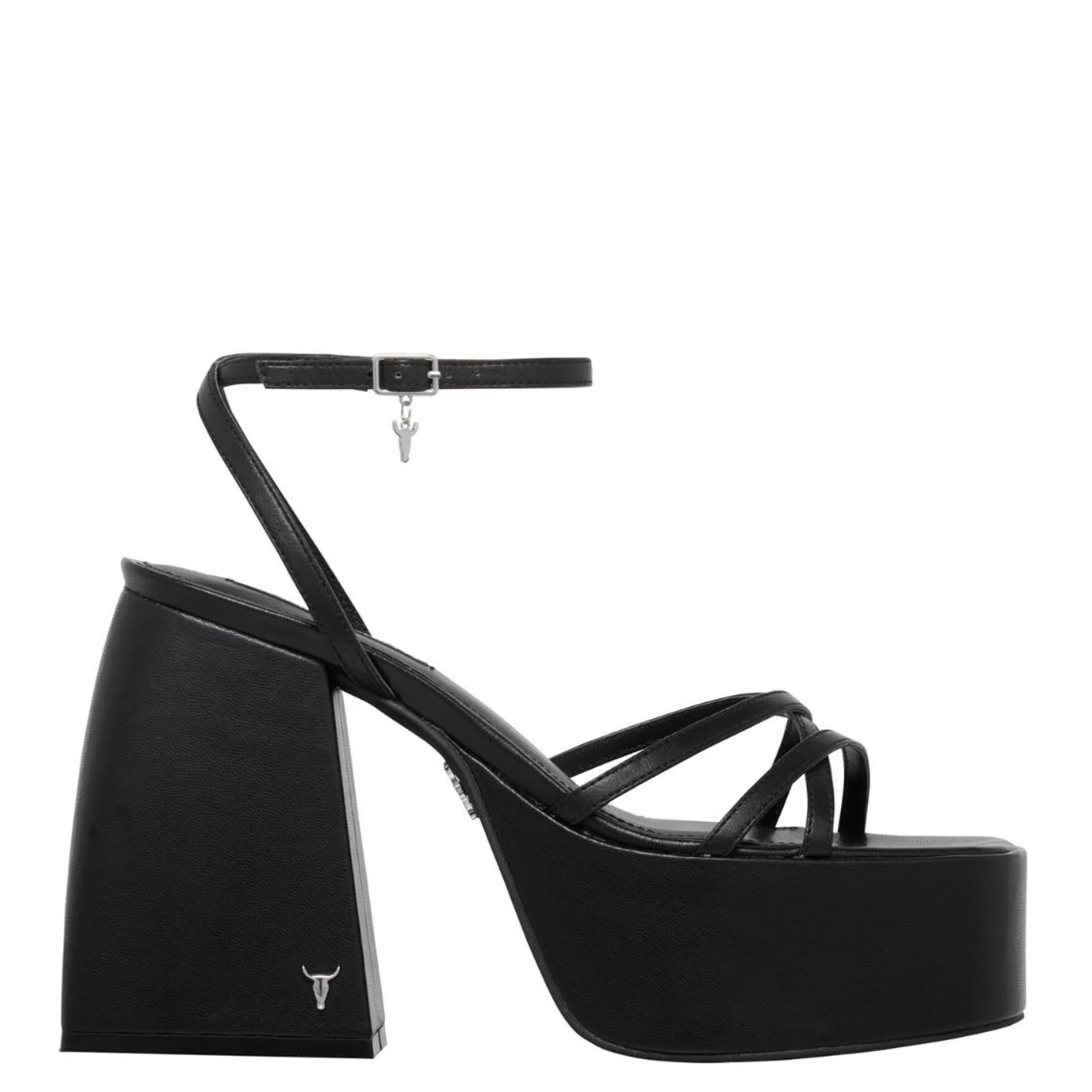 Woman Windsor Smith Platform Heels*Heaven Black Leather Heel