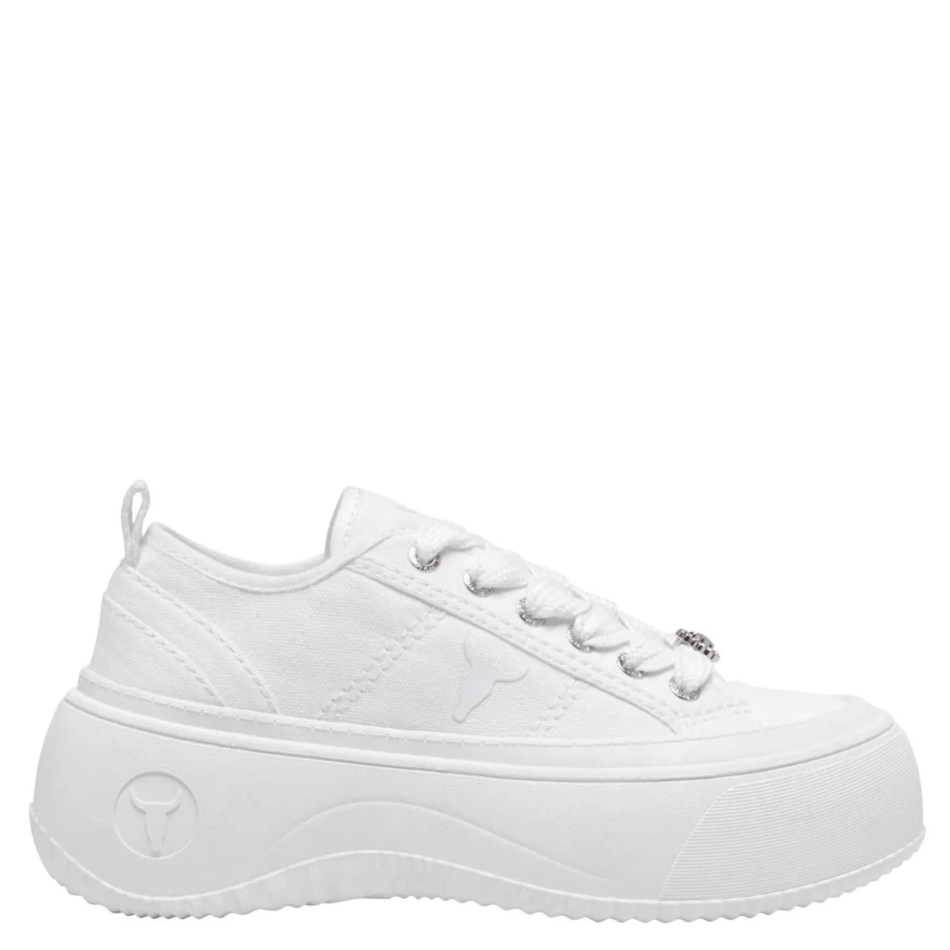 Woman Windsor Smith Sneakers*Intentions White Canvas / White Sneakers