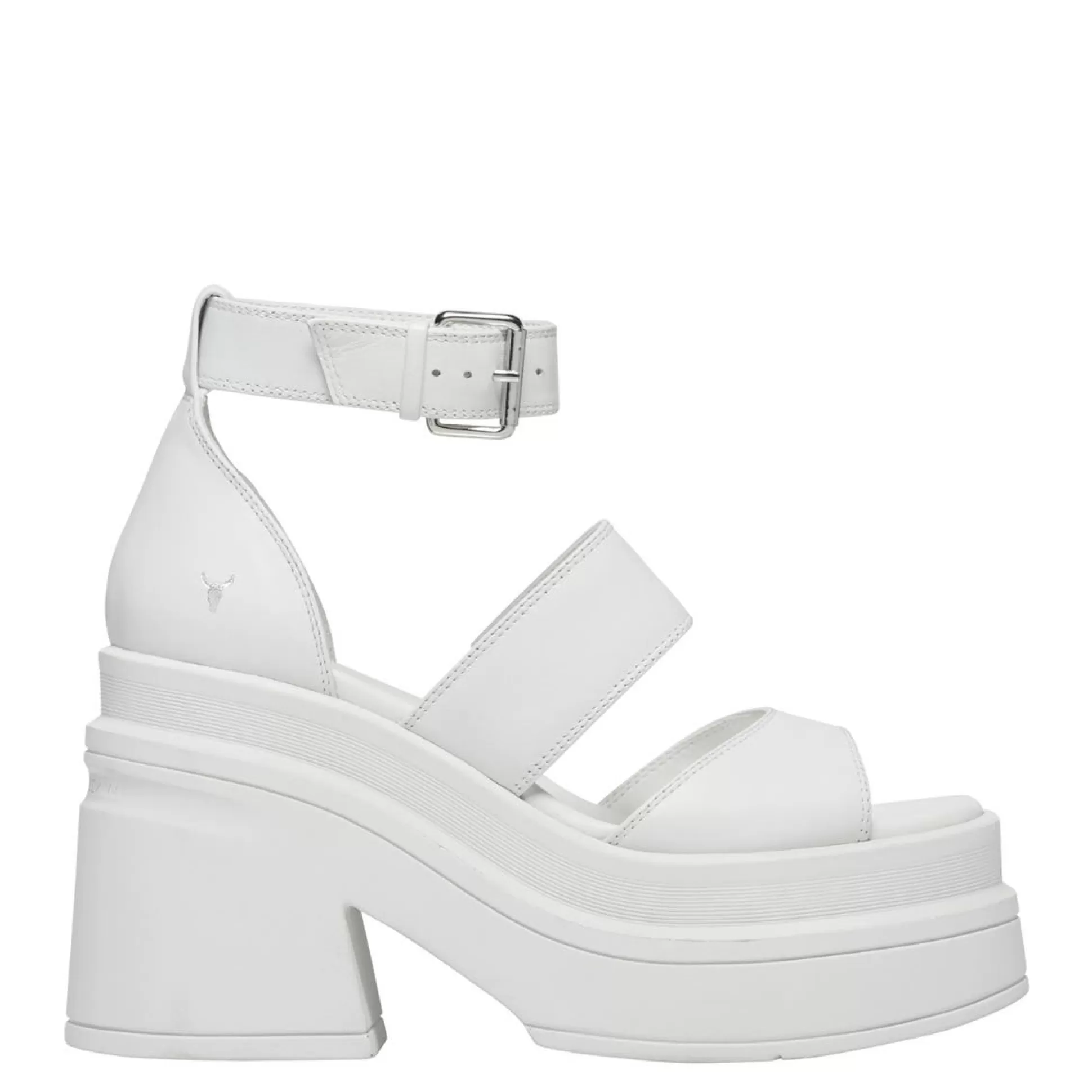 Woman Windsor Smith Platform Heels*Match White Leather Sandal