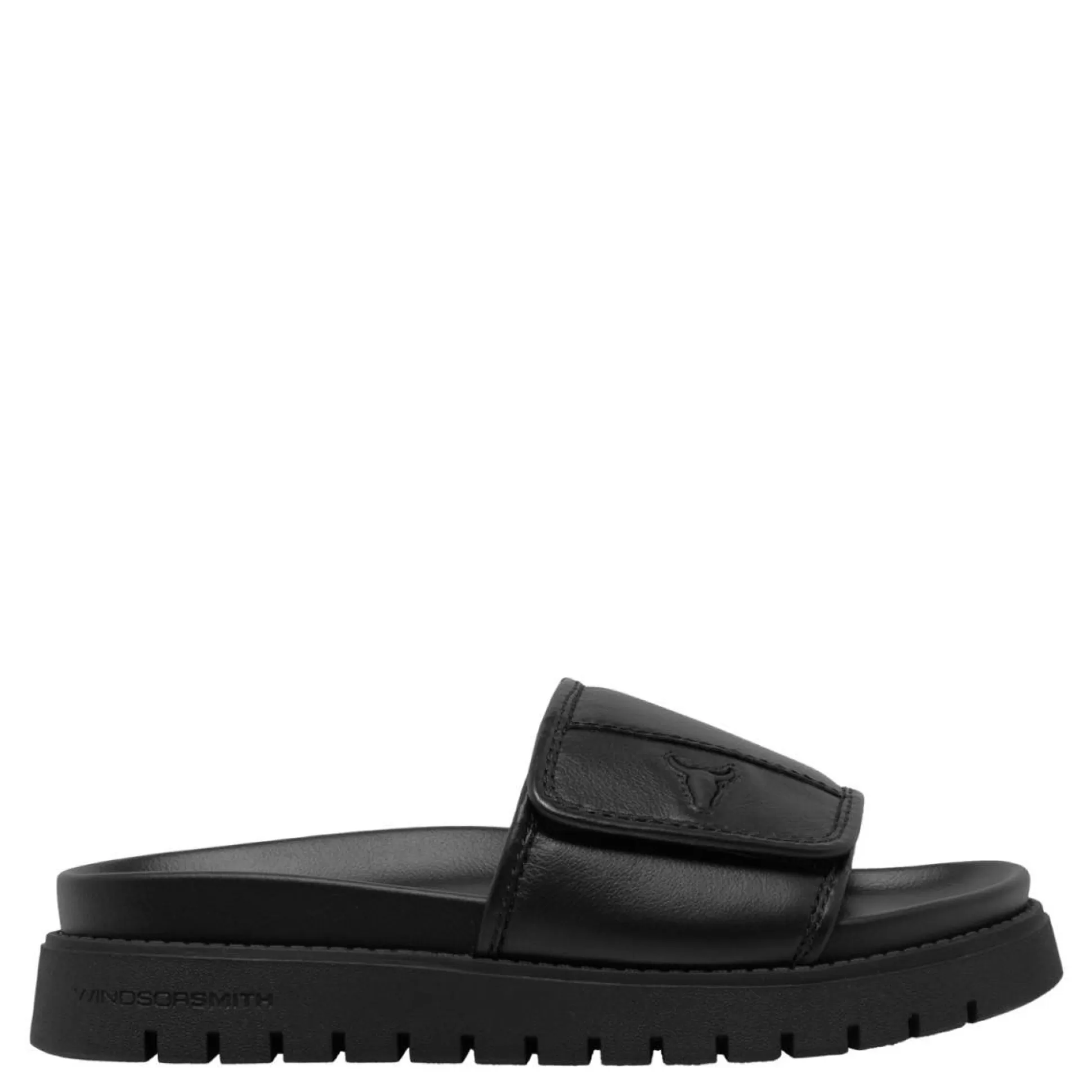 Woman Windsor Smith Flat Sandals*Memories Black Leather