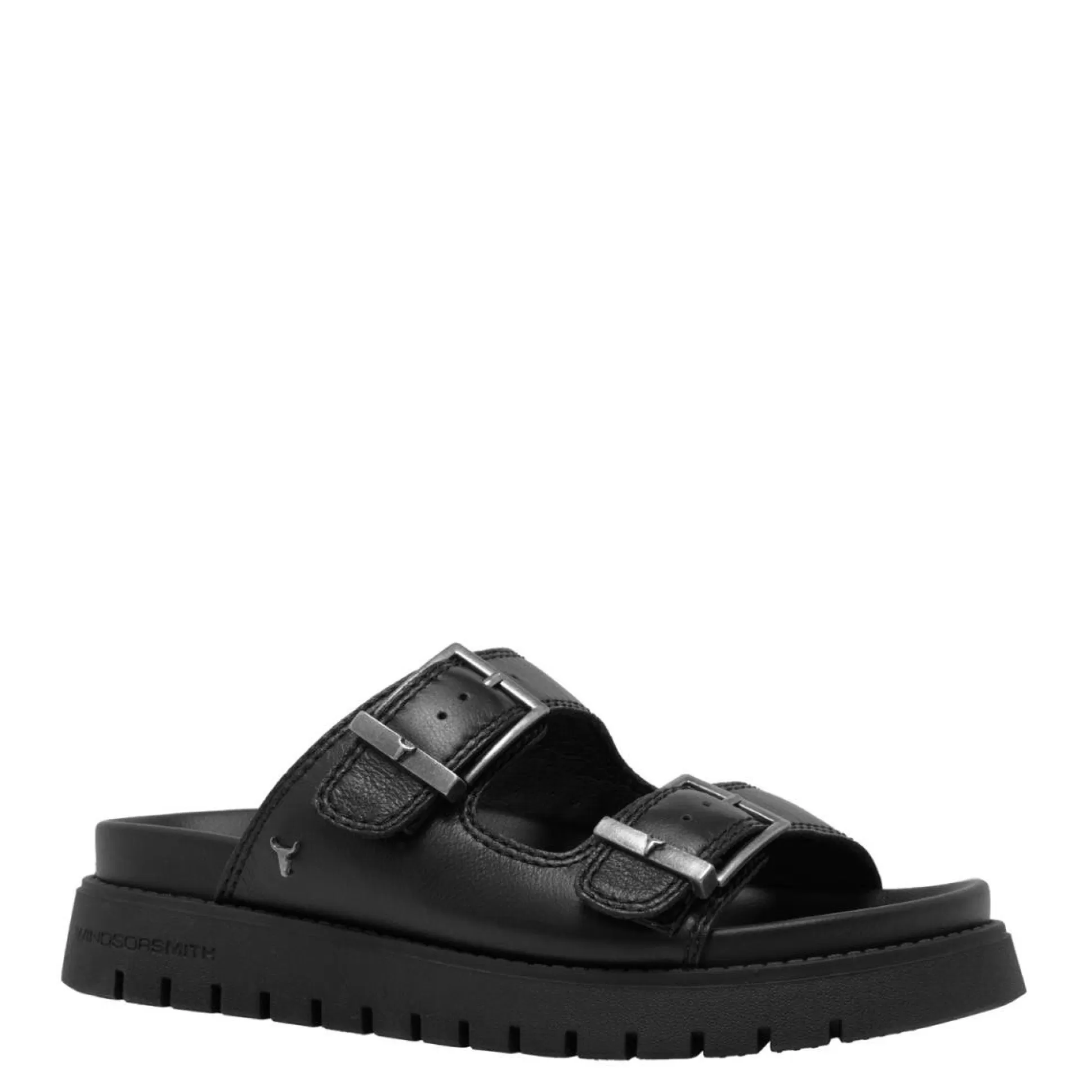 Woman Windsor Smith Flat Sandals*Mood Black Leather