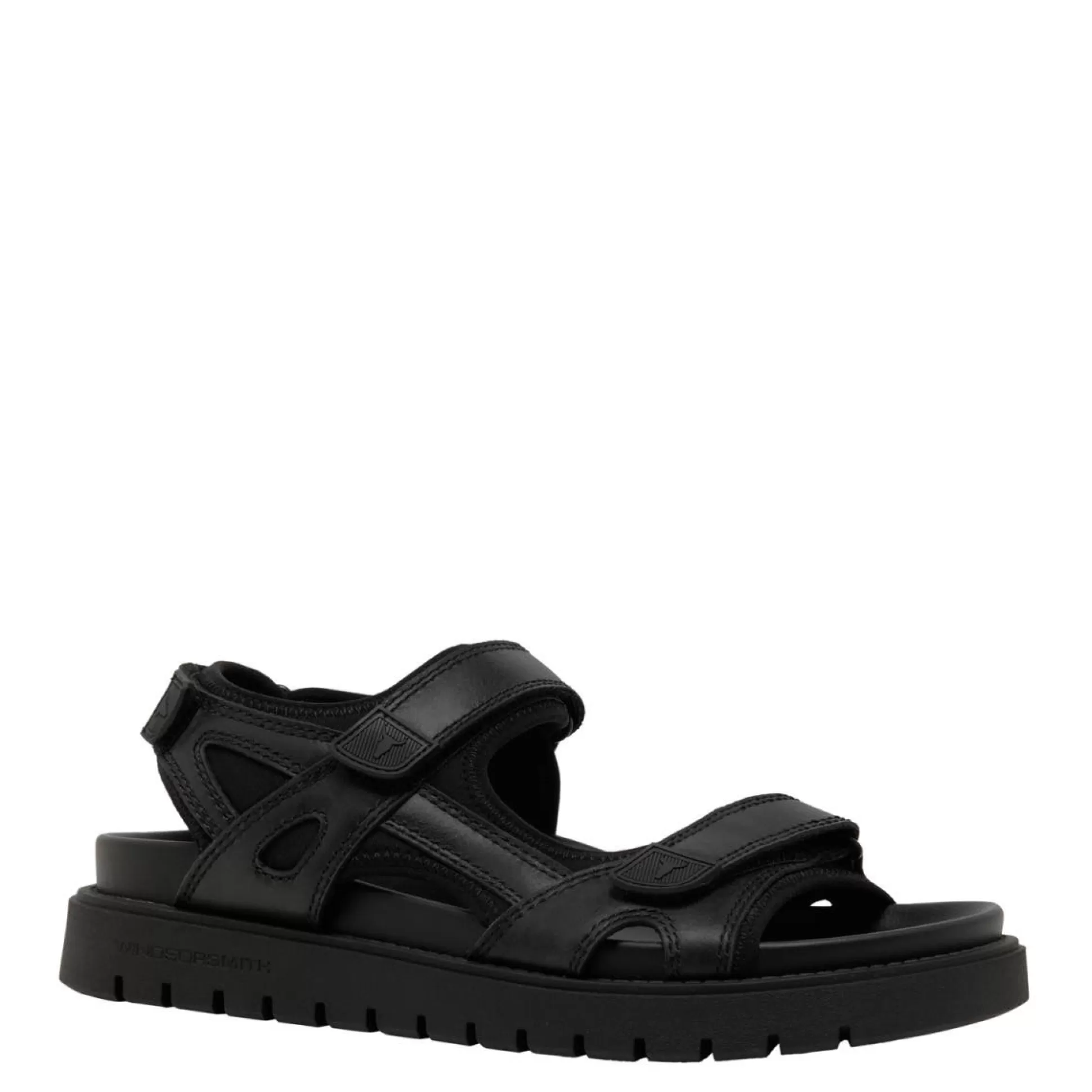 Man Windsor Smith Sandals*Raven Black Leather