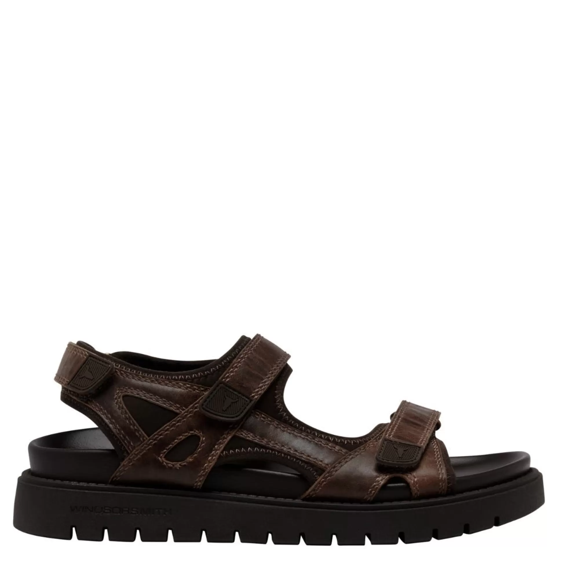 Man Windsor Smith Sandals*Raven Dark Brown Leather