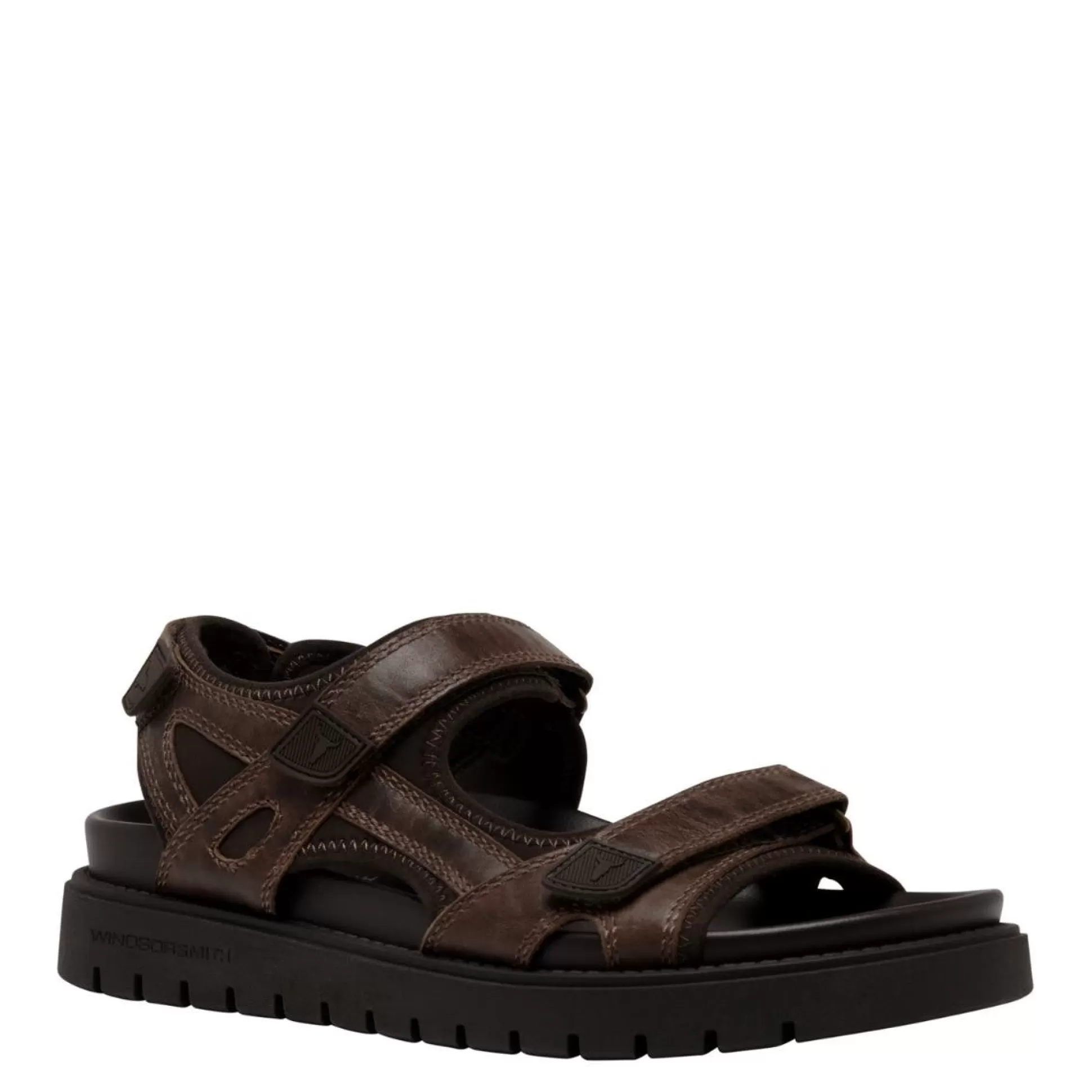 Man Windsor Smith Sandals*Raven Dark Brown Leather