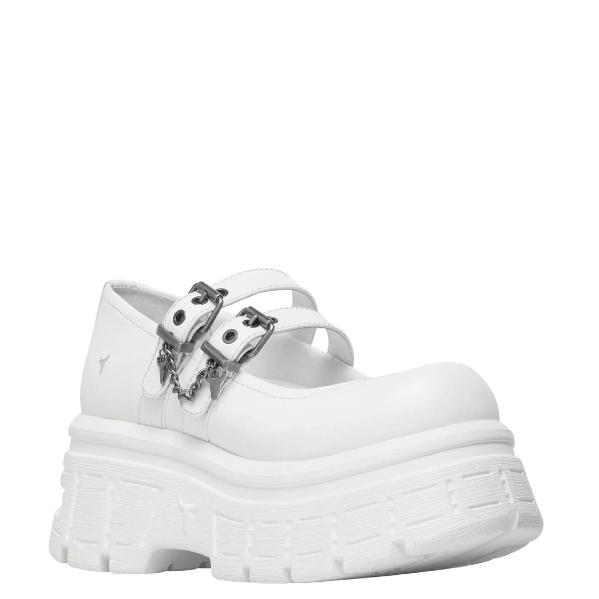 Woman Windsor Smith Flats*Scary White Leather