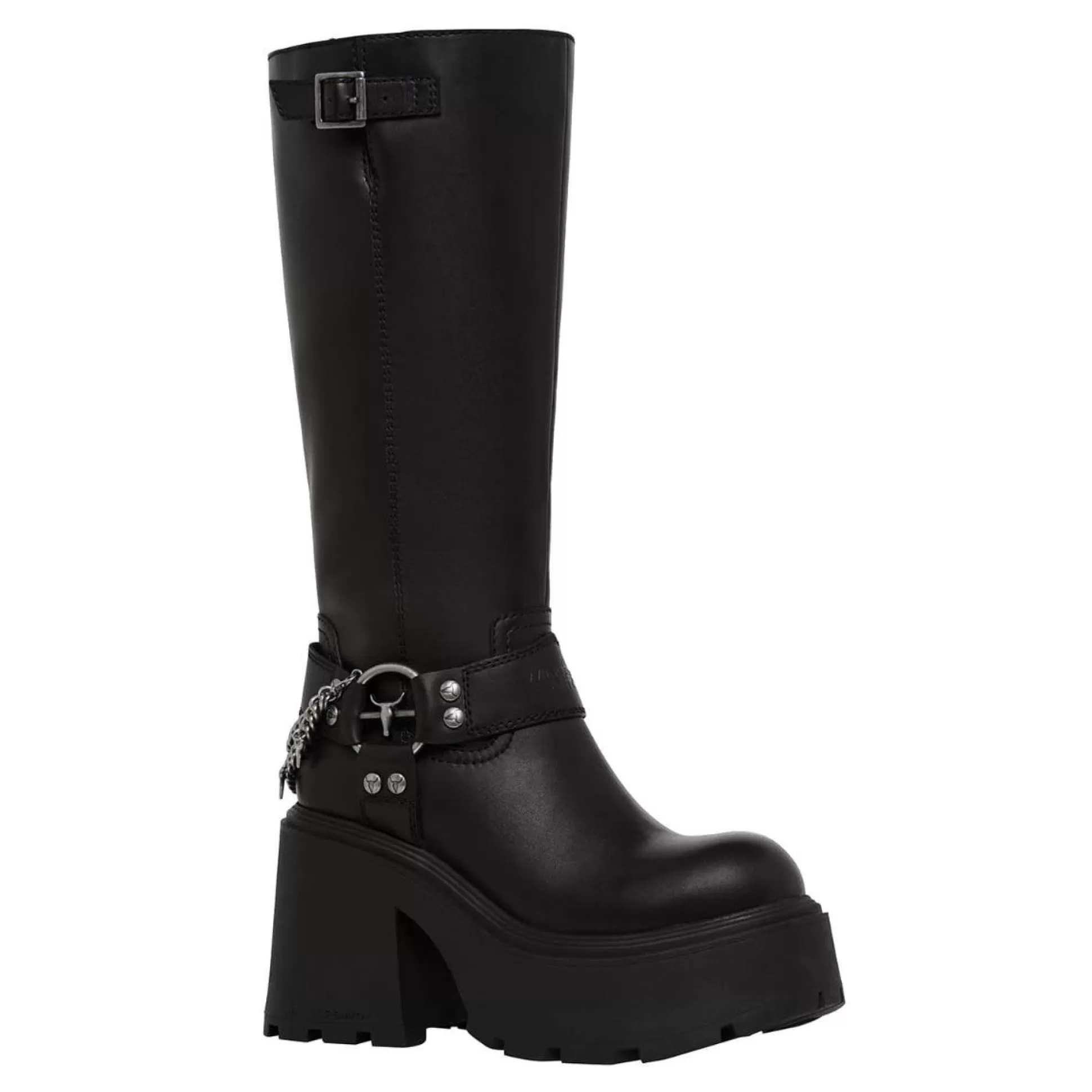 Woman Windsor Smith Platform Boots*Security Black Leather