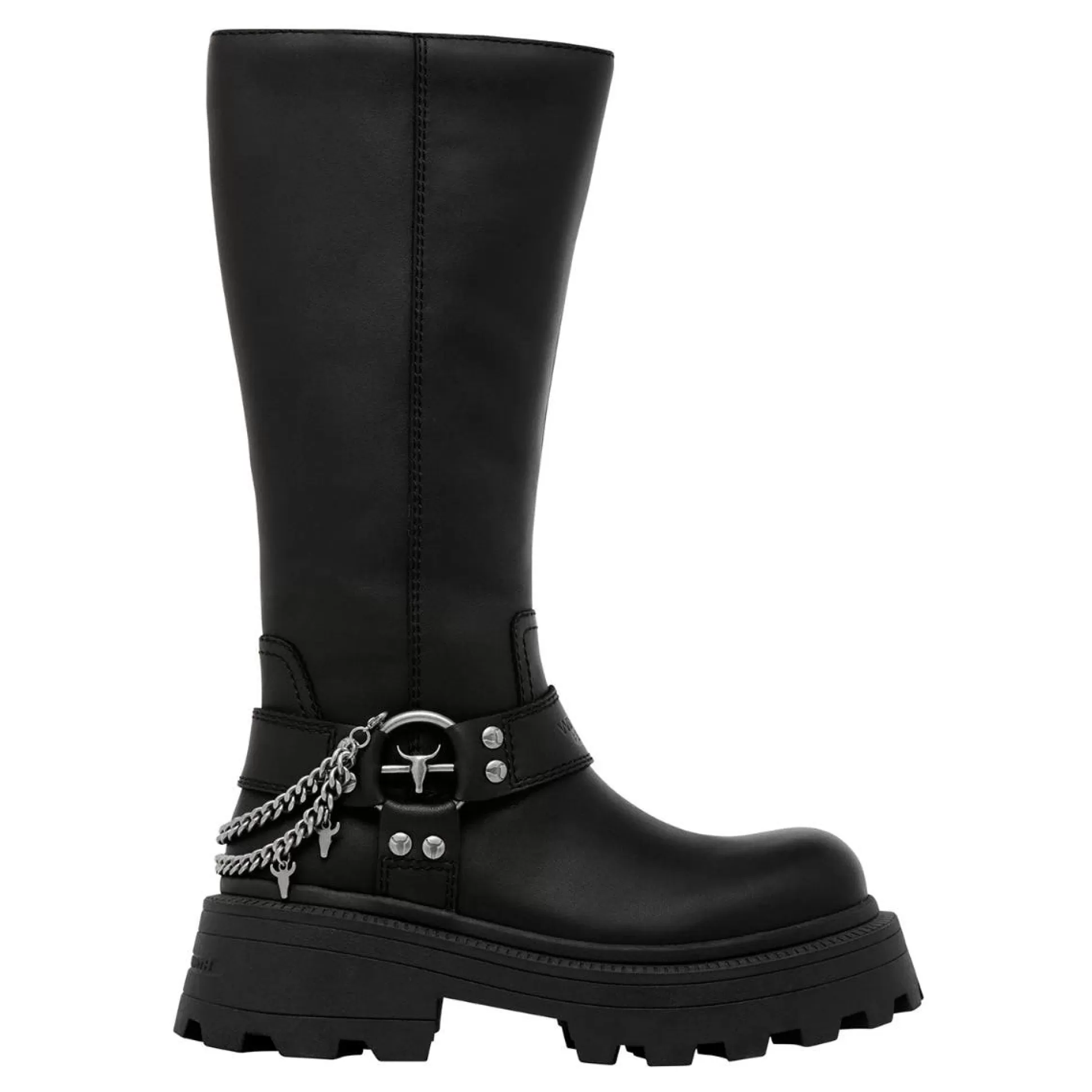 Woman Windsor Smith Platform Boots*Thief Black Leather