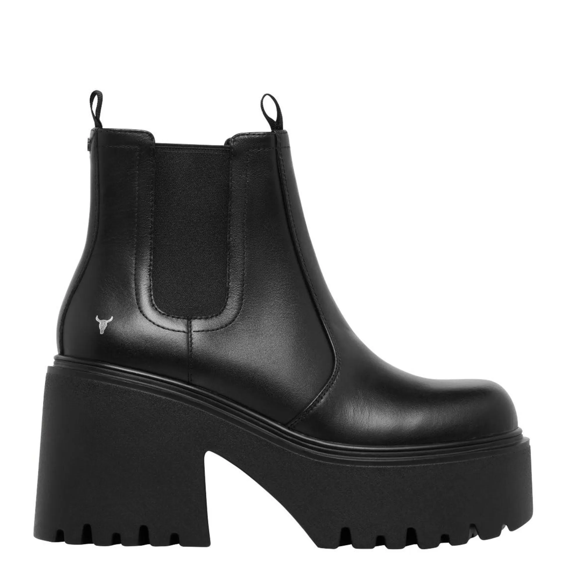 Woman Windsor Smith Platform Boots*Tricky Black Leather