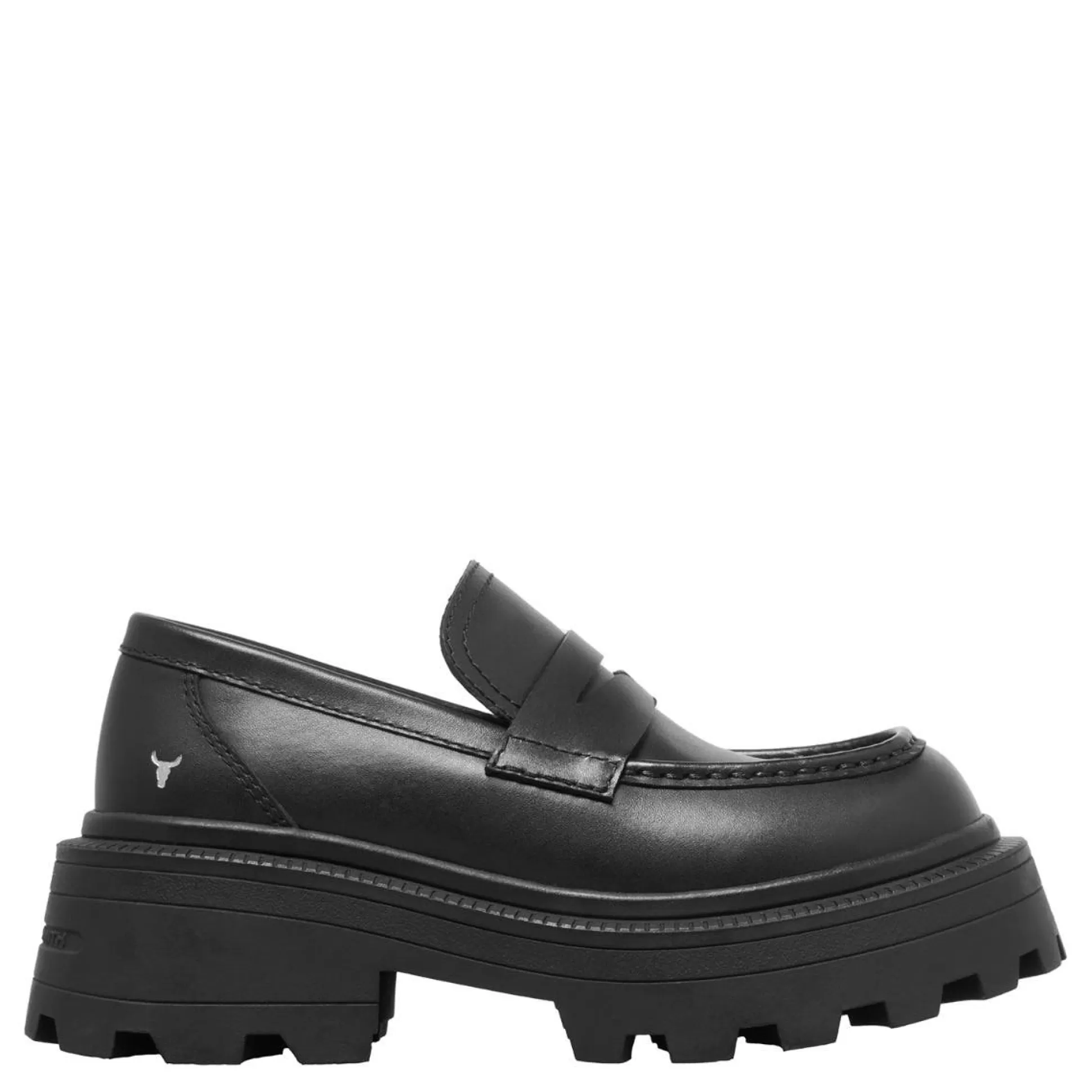 Woman Windsor Smith Flats*True Black Leather